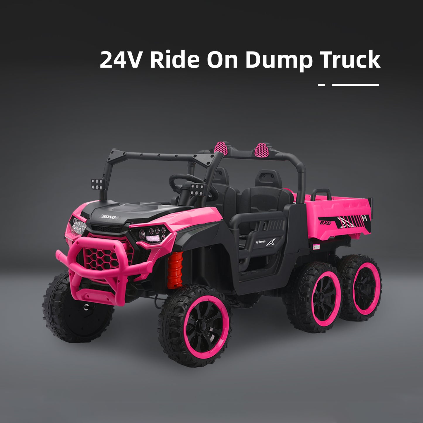 24V 4WD Ride On Truck for Kids, 2-Seater w/ Remote Control, 3 Speeds, EVA Tires & Spring Suspension, for Boys & Girls Ages 3โ8