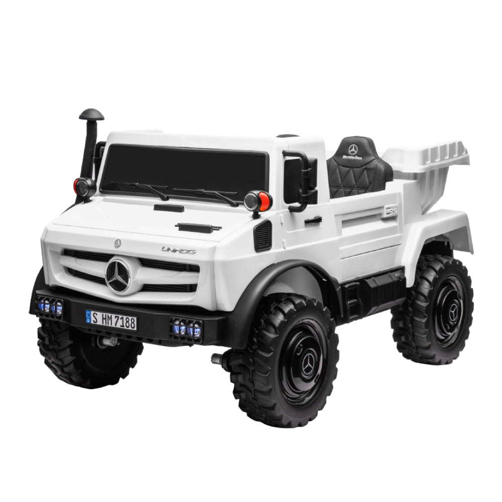 Licensed Mercedes-Benz Unimog, w/Remote Control, Electric Flip Bucket, Disc Brakes, Adult Seats (24V)