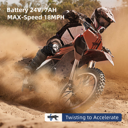 Honda Kids Electric Dirt Bike, Off-Road Motorcycle (24V)