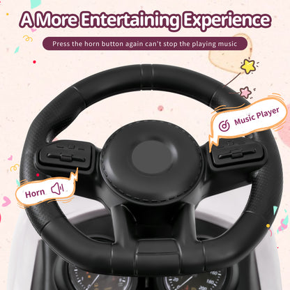 Kids Push Car for Toddlers, Licensed Mazda Toddler Car, Ride on Toy with Horn, Music, Lights, Under Seat Storage