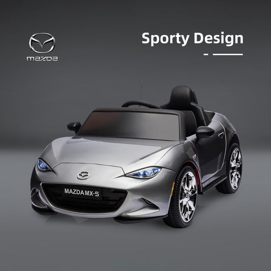 Mazda MX-5 Licenced Ride on Car w/Remote Control & Bluetooth Music (12V)