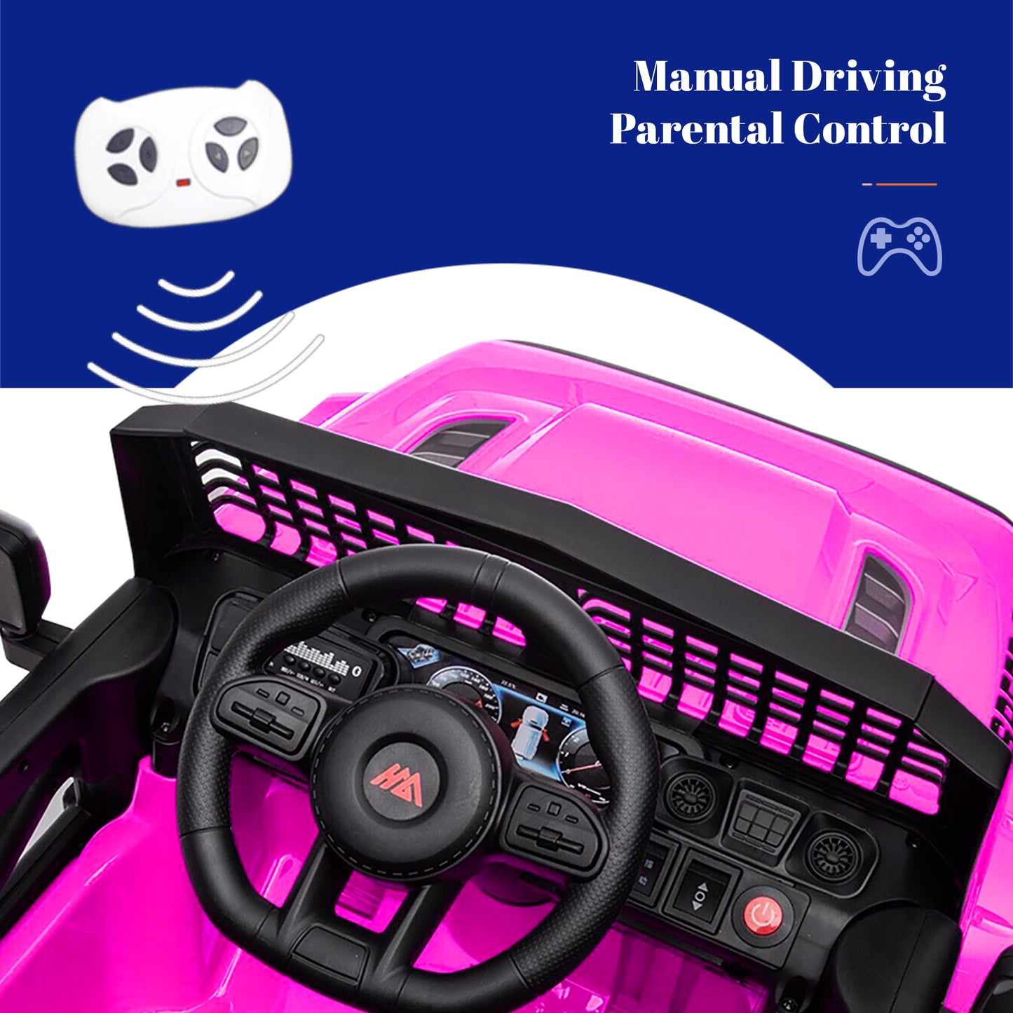 HEIMILI Kids Electric Ride On Truck 12V Power Battery Car w/ Remote Control MP3 Bluetooth Music