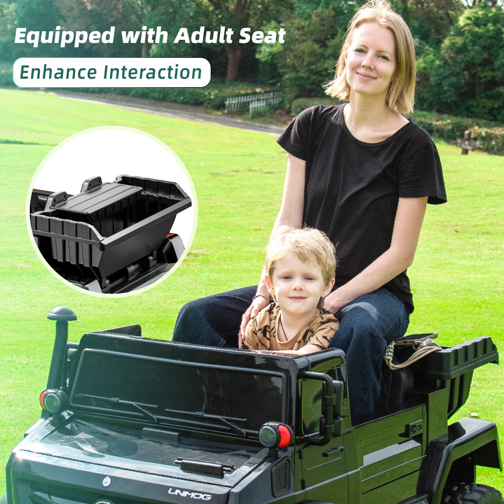 Licensed Mercedes-Benz Unimog, w/Remote Control, Electric Flip Bucket, Disc Brakes, Adult Seats (24V)