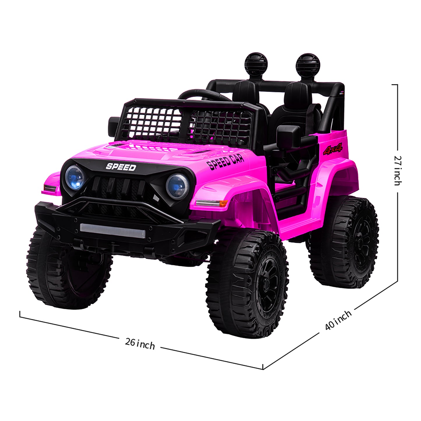 HEIMILI Kids Electric Ride On Truck 12V Power Battery Car w/ Remote Control MP3 Bluetooth Music