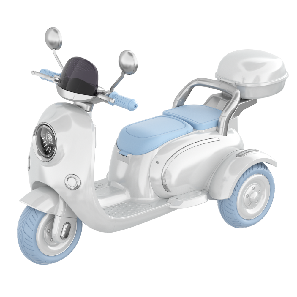 Ride On Motorcycle 3-Wheel Battery Powered Electric Motorbike w/ Remote Control