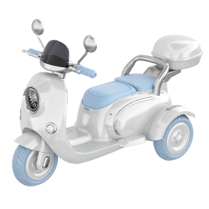 Ride On Motorcycle 3-Wheel Battery Powered Electric Motorbike w/ Remote Control