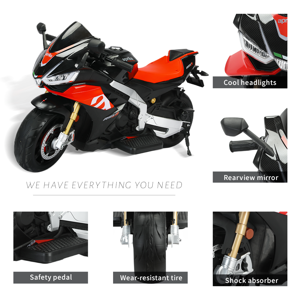 Aprilia Licensed 24V 12MPH Kids Electric Motorcycle (24V)