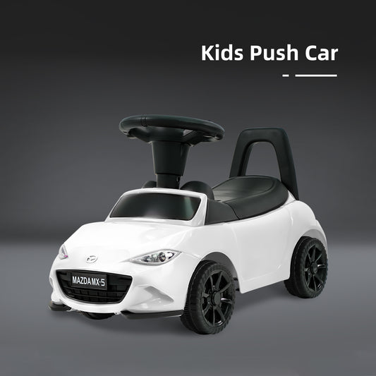 Kids Push Car for Toddlers, Licensed Mazda Toddler Car, Ride on Toy with Horn, Music, Lights, Under Seat Storage