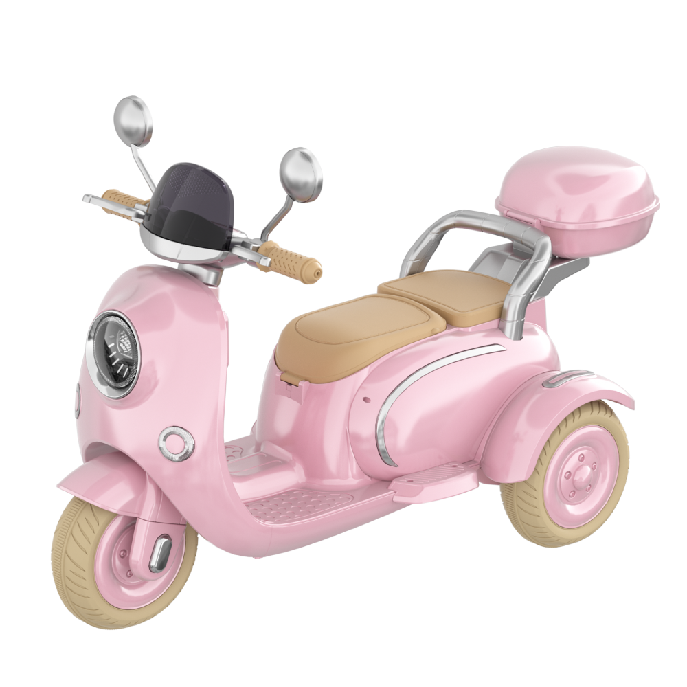 Ride On Motorcycle 3-Wheel Battery Powered Electric Motorbike w/ Remote Control