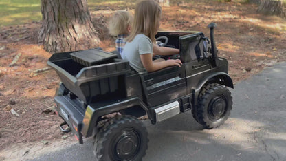 Licensed Mercedes-Benz Unimog, w/Remote Control, Electric Flip Bucket, Disc Brakes, Adult Seats (24V)